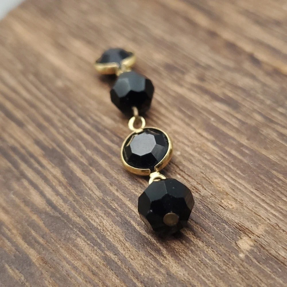 Faceted onyx dangle‎ pendant